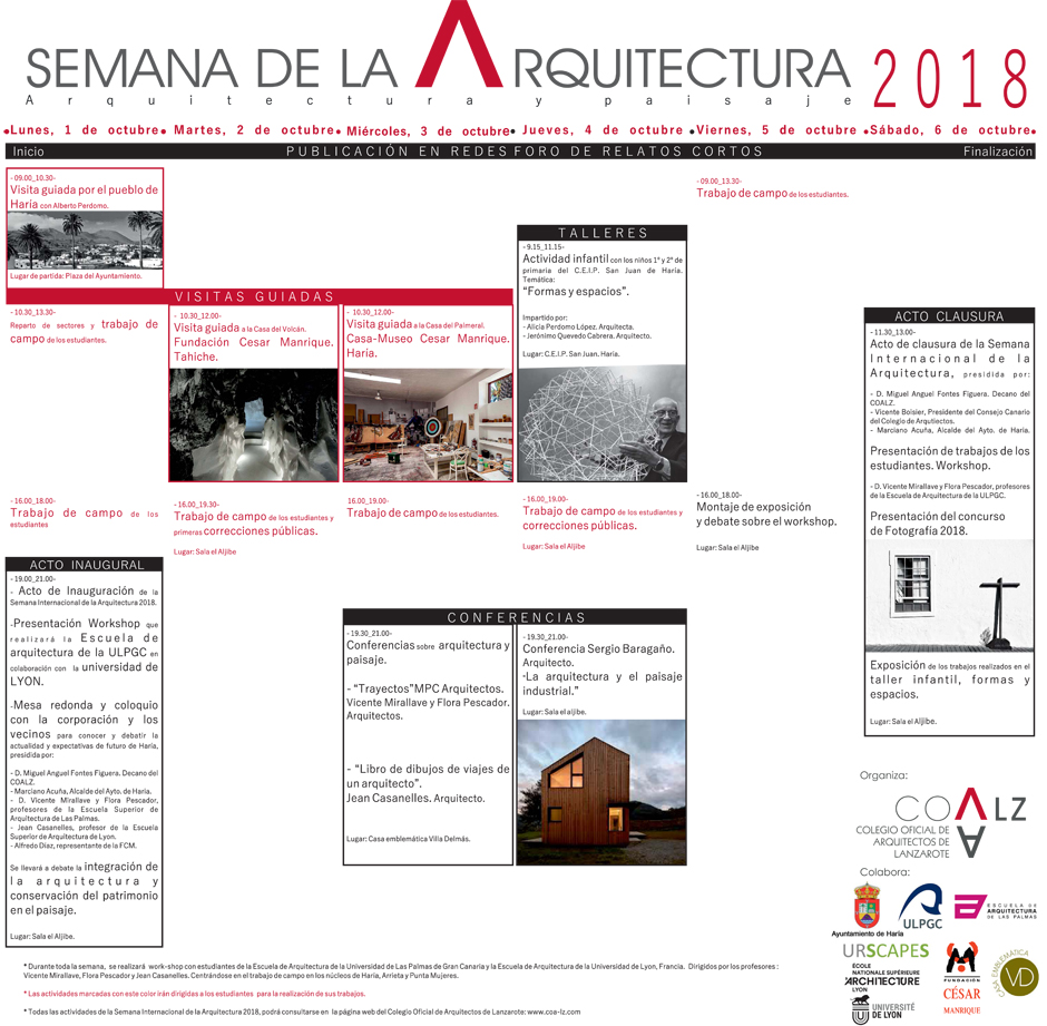PROGRAMACION SEMANA INTERNACIONAL DE LA ARQUITECTURA 2018 copia