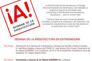 Semana de la Arquitectura 2018 (Extremadura) COADE