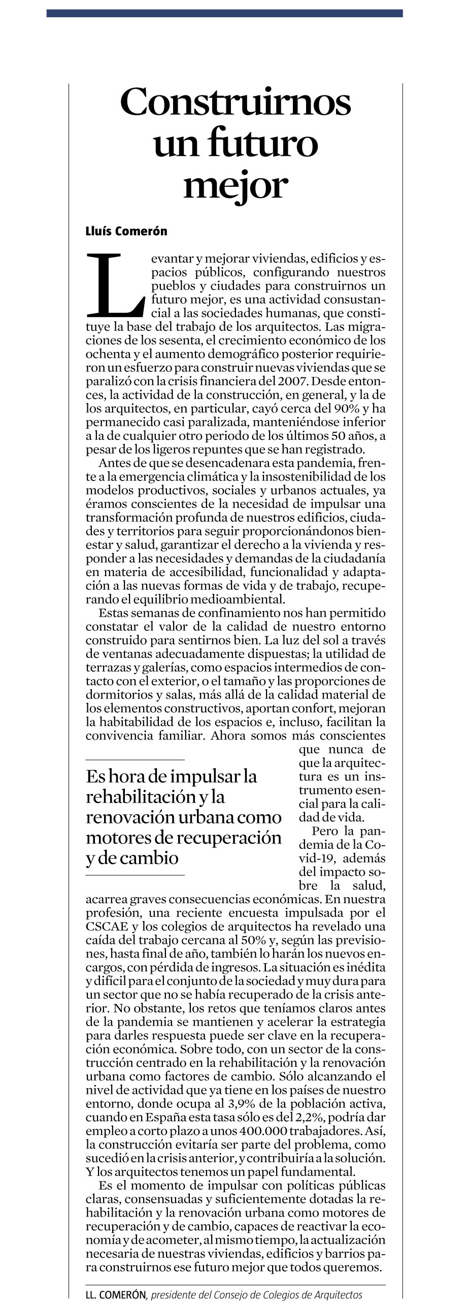 un futuro mejor Presidente Vanguardia 3 de mayo